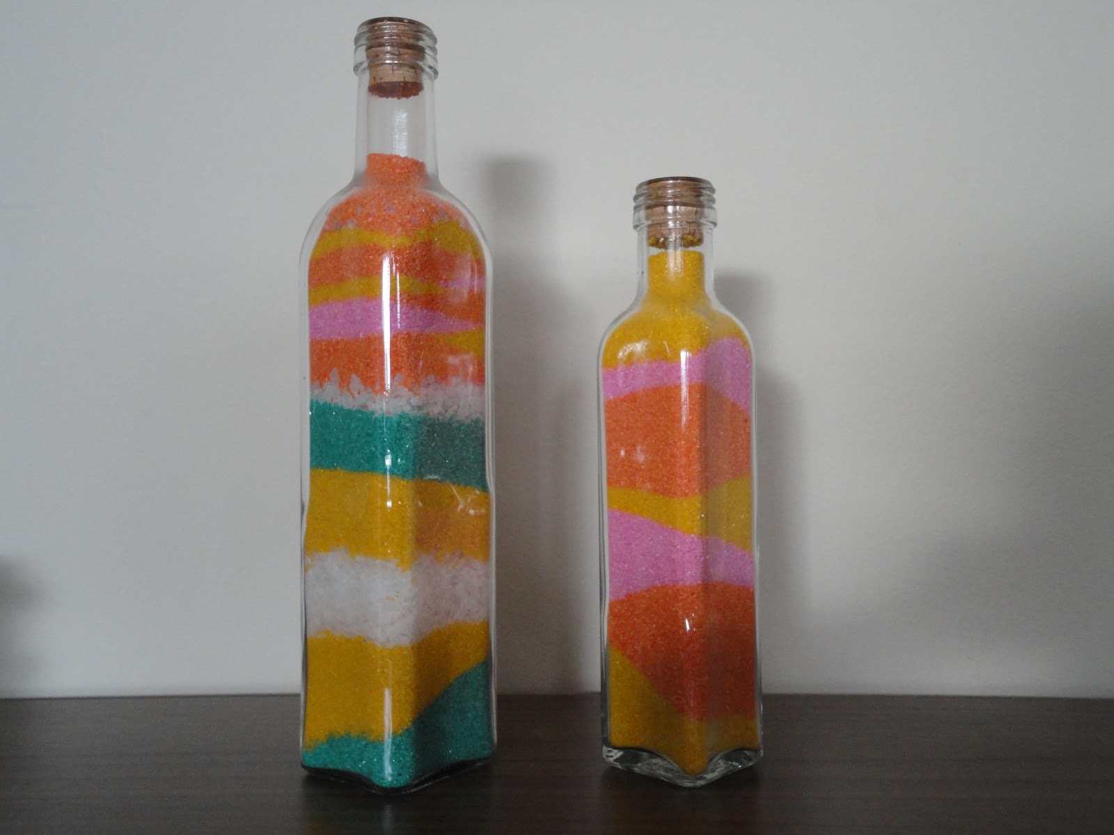 garrafas decoradas de areia 